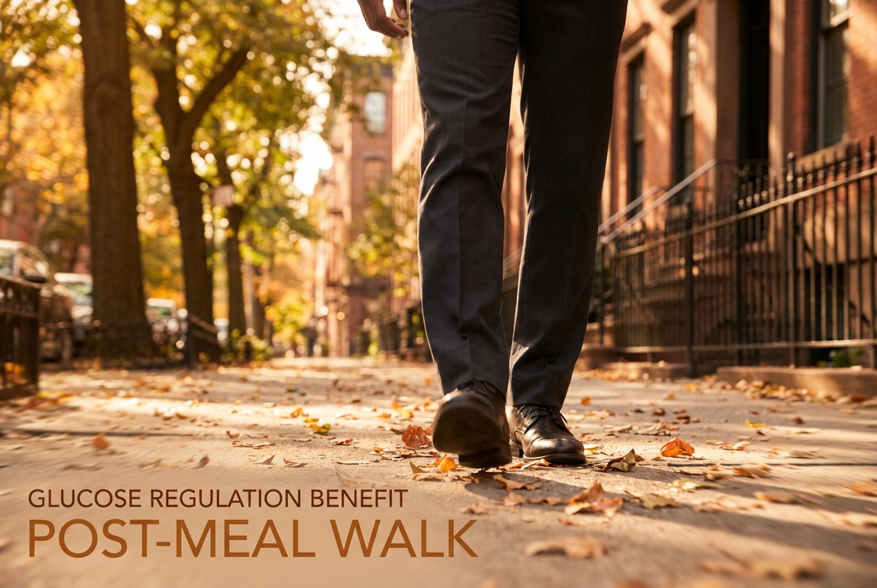 Legs and shoes of a person mid-stride on a tree-lined sidewalk